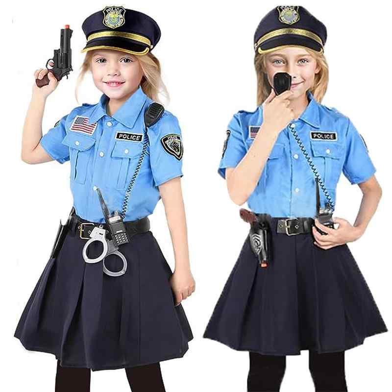 コスプレ キッズ 女の子 子供用 警察官 ポリス 消防士 パイロット 医者 ドクター 職業 なりきり ごっこ遊び 変身 衣装 制服 ユニフォーム ハロウィン クリスマス イベント 学芸会 発表会 パーティー ポリエステル 仮装