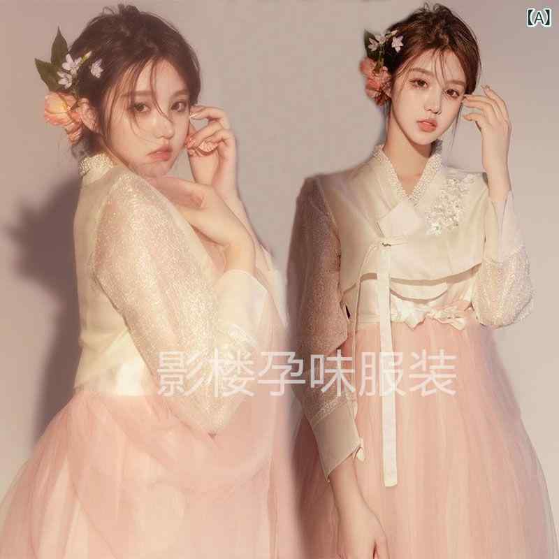 マタニティドレス ツーピース 妊婦用 撮影衣装 プリンセスライン 宮廷風 中国風 古装 Vネック 長袖 ポリエステル混紡 ミモレ丈 エレガント フォーマル 写真撮影用|Grams店