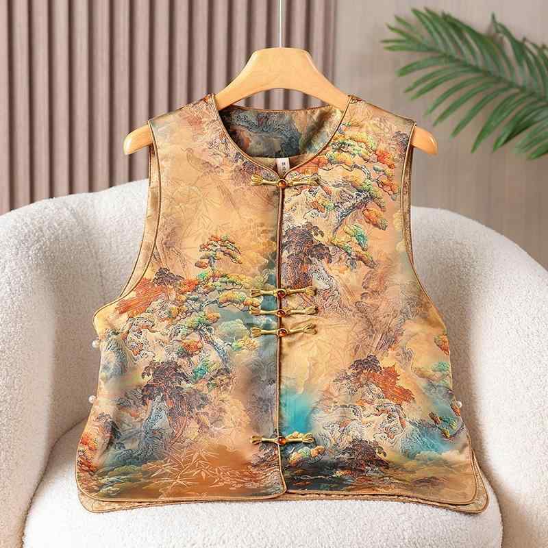 希少　KEITA MARUYAMA シルク100% 刺繍　チャイナベスト 希少 KEITA MARUYAMA シルク100% 刺繍 チャイナベスト