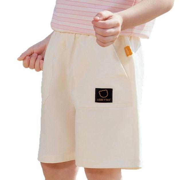 ショートパンツ キッズ 男の子 女の子 男女兼用 子供服 綿 薄手 カジュアル 五分丈 ハーフ丈 夏 ウエストゴム ミドルウエスト 無地 普段使い 部屋着 ボトムス ホワイト ダークグレー ブラック