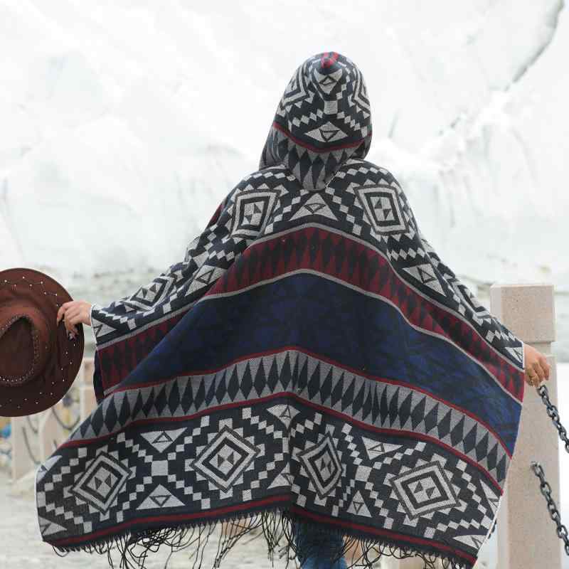 楽天市場】ショール レディース ケープ ポンチョ レトロ クラシック