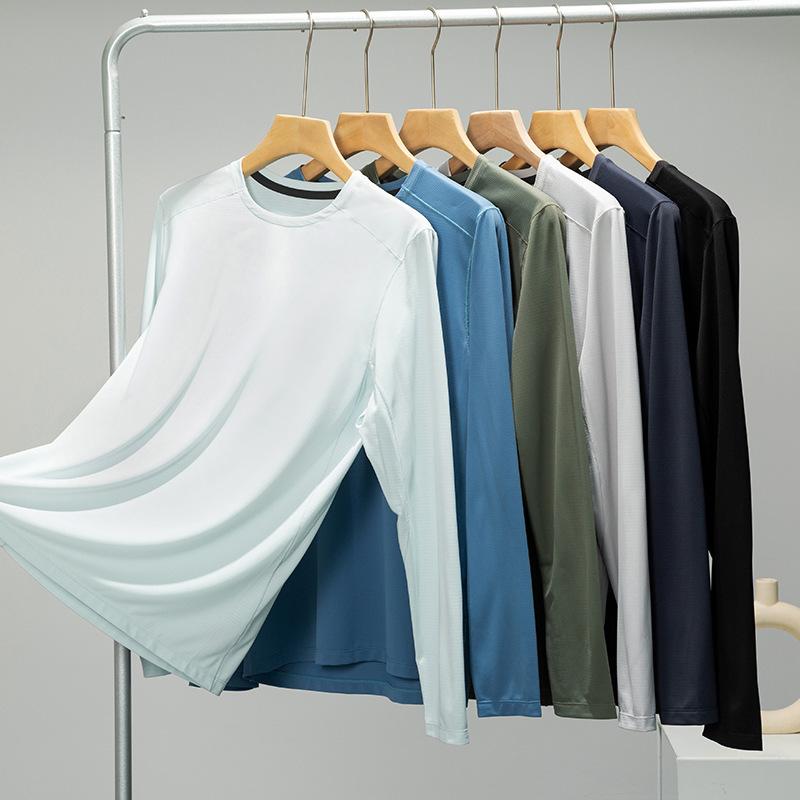Tシャツ メンズ 男性用 アウトドア スポーツ キャンプ 登山 普段使い カジュアル 春夏秋 レーザー加工 パンチング加工 通気性 吸汗速乾 抗菌 防臭 UVカット 紫外線対策 日焼け防止 高伸縮 ストレッチ クルーネック 丸首 長袖 ポリエステル