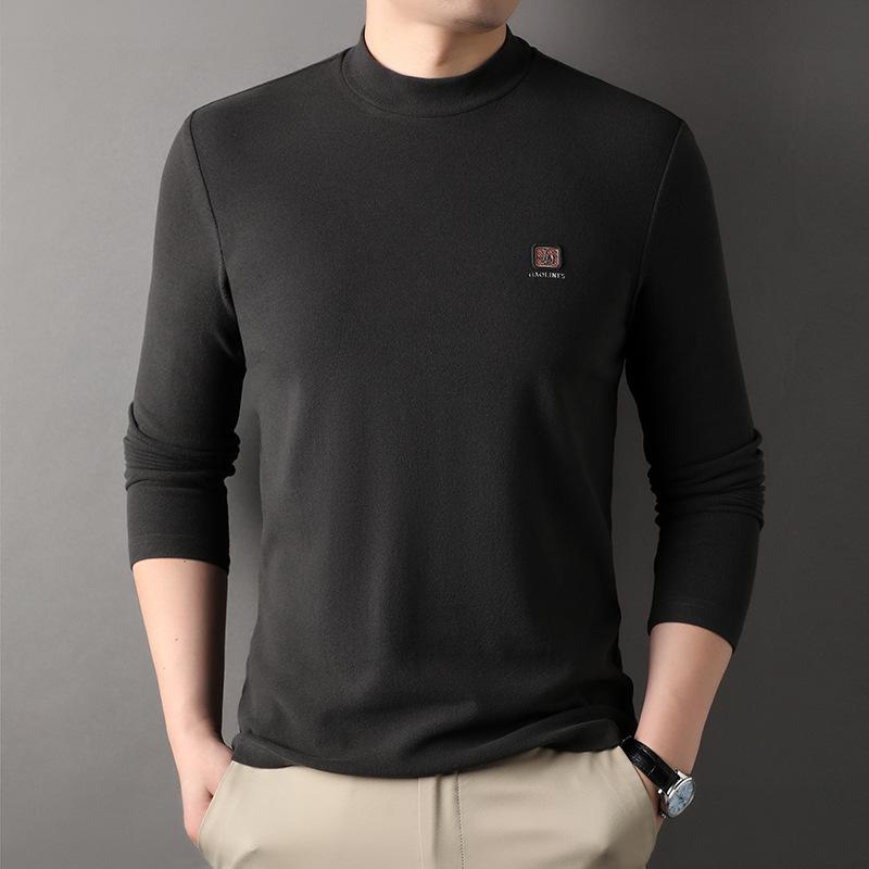 Tシャツ メンズ 長袖 丸首 ミドルエイジ ゆったりシルエット 無地 シンプル 薄手 ポリエステル 混紡 通気性 吸汗速乾 UVカット 抗菌防臭 シワ防止 ストレッチ 耐久性 普段使い カジュアル デイリーユース リブ裾