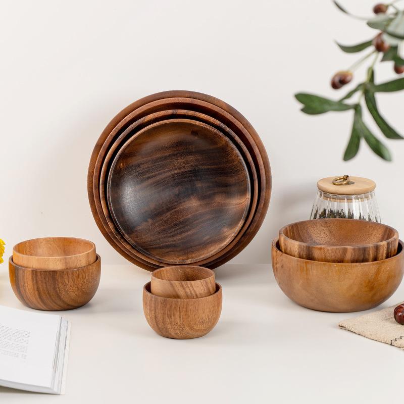 楽天市場】ボウル 木製 天然木 おしゃれ チーク ナチュラル 木製