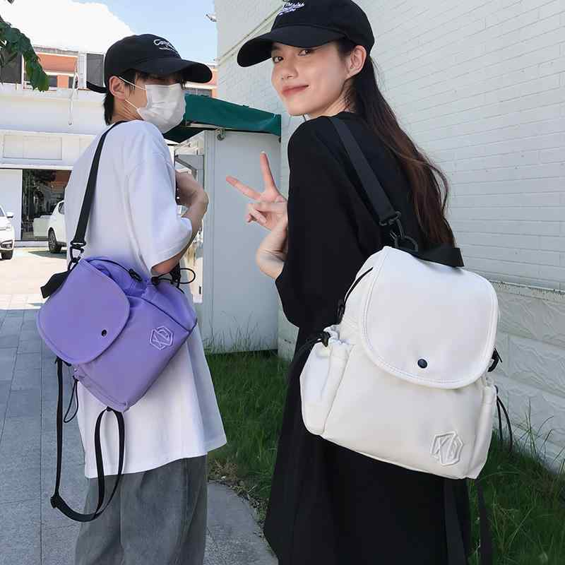 リュックサック レディース 旅行 トラベル 通勤 デイリーユース 普段使い ナイロン 防水 耐摩耗性 軽量 大容量 バックパック デイパック パープル ブラック ホワイト レッド グレー