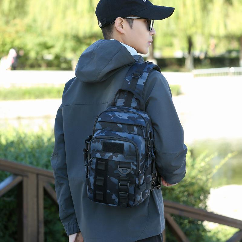 ボディバッグ 男女兼用 ルアー フィッシング サイクリング バイク 釣り用 工具収納 ワンショルダーバッグ 小型 アウトドア レジャー 軽量 多機能 ポリエステル製 タクティカルブラック スコーピオンカモ ナイトカモ ストリート