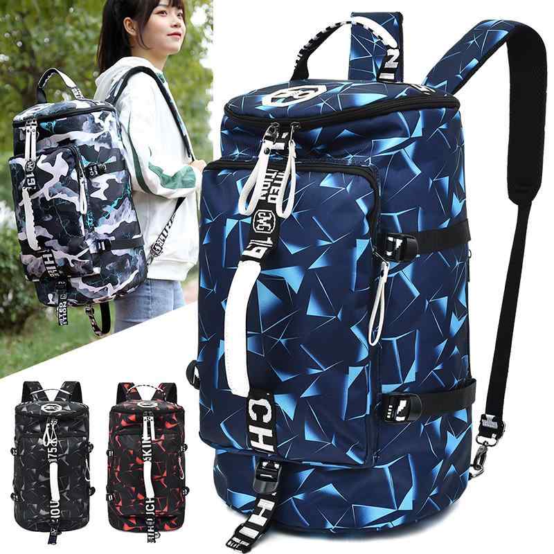 リュック 男女兼用 レディース メンズ 大容量 旅行 ジム スポーツ 登山 アウトドア バックパック 軽量 乾湿分離 防水 撥水 通気性 耐摩耗 防犯 耐衝撃 負荷軽減 オックスフォード生地 カジュアル 普段使い