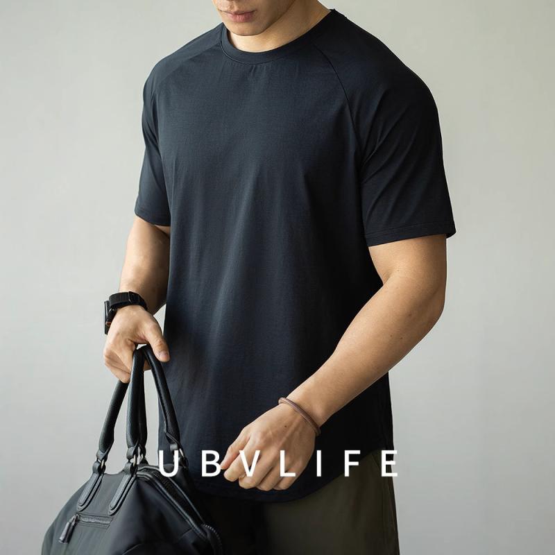 Tシャツ メンズ UPF50+ 紫外線対策 UVカット 吸汗速乾 4WAYストレッチ 伸縮性 薄手 半袖 クルーネック ポリエステル アウトドア スポーツ フィットネス インナーウェア