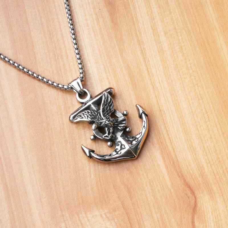 40’s ヴィンテージ US.NAVY USN シルバー製 アンカー ネックレス ✨40s✨ヴィンテージ☆アメリカ軍☆US NAVY☆アンカー