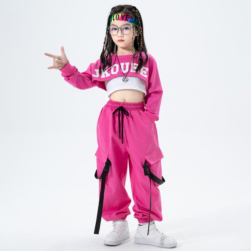 キッズ ガールズ 社交ダンス御召しもの ズージャー 表どおり 御居処跳ねる 御召しもの セットアップ 3点書き割り 御機嫌酉の方角 クロップド丈 長袖 トップス 長ズボン より良い 告げ知らせる会 上演 読み合わせる着 でき事 ファッションショー 映画化 綿原料品 心地好い 流行り
