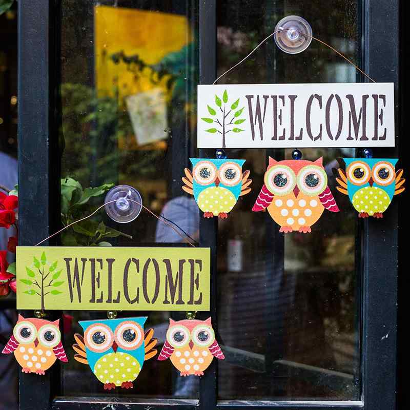 楽天市場】『ウェルカムプレート フクロウ』 壁掛け ウェルカム