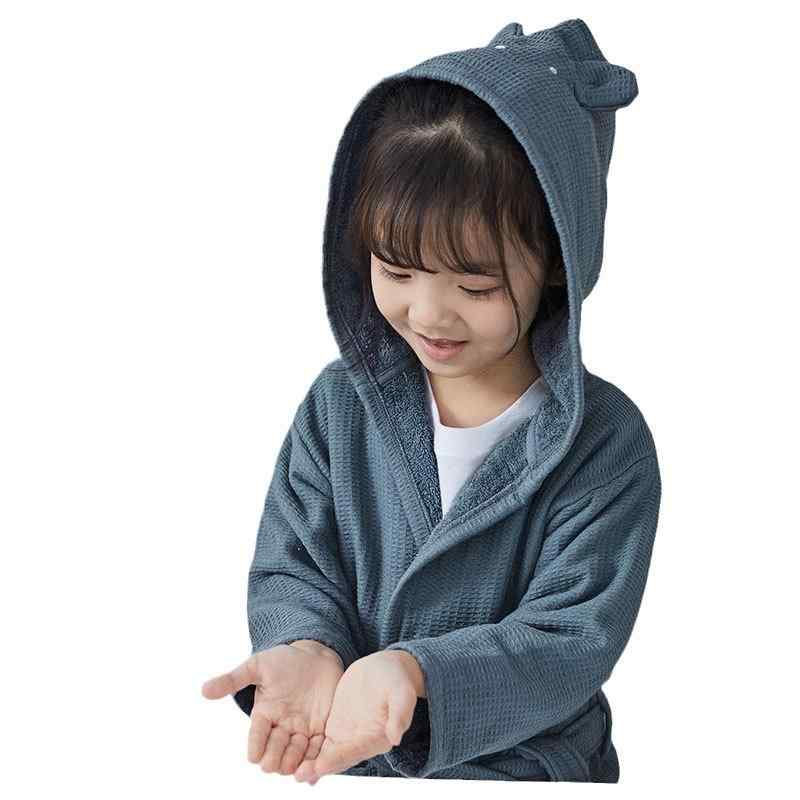 バスローブ 子供 キッズ 男女兼用 純綿100% タオル地 パジャマ 長袖 フード付き 親子お揃い 寝巻き