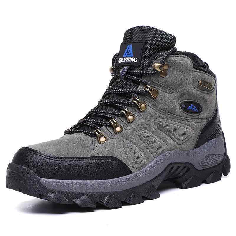 登山靴 メンズ ハイカット 厚底 防水 防滑 耐摩耗 トレッキングシューズ ワークブーツ 裏ボア 防寒 保温 あったか 軽量 衝撃吸収 スエード調 牛革 アウトドア スポーツ レジャー 旅行 大きいサイズ 男性用