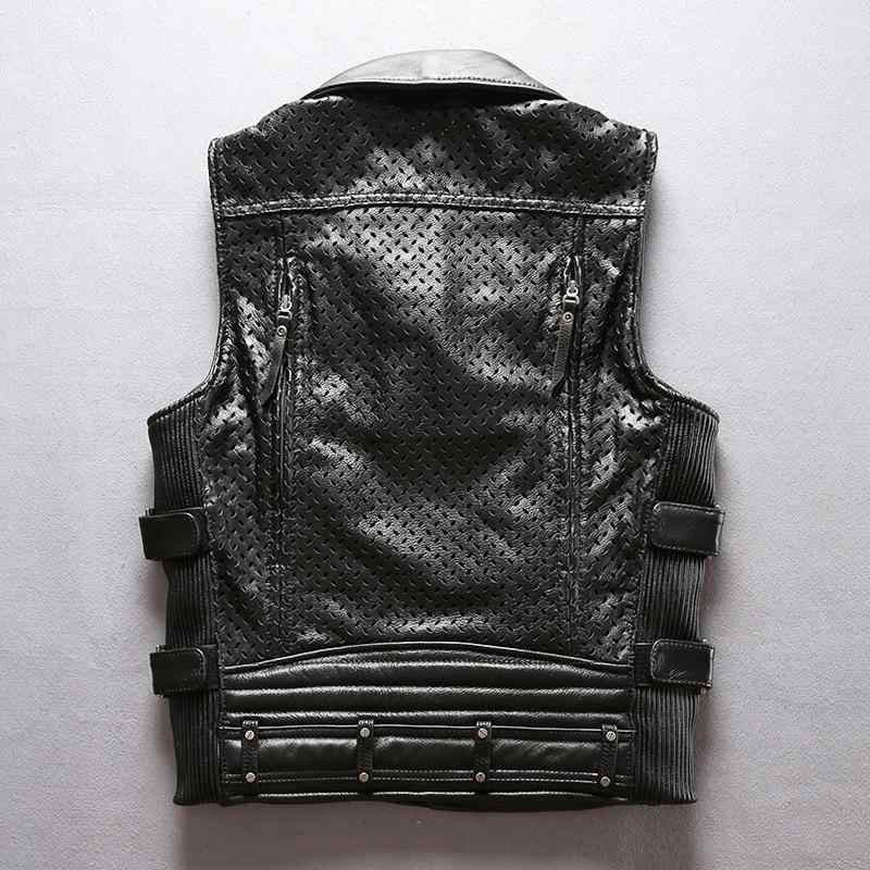 ベスト メンズ ライダース 本革 牛革 ジレ 襟付き 斜めジッパー ジップアップ スリムフィット アメカジ バイク ツーリング カジュアル アウター 高級感 春 秋 ブラウン ブラック