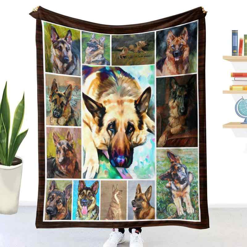 毛布 ブランケット フランネル ポリエステル 厚手 二枚合わせ ダブル 3Dデジタルプリント 犬柄 ドッグ柄 カートゥーン かわいい ひざ掛け 冷房対策 リビング 寝室 あったか ふわふわ 暖かい