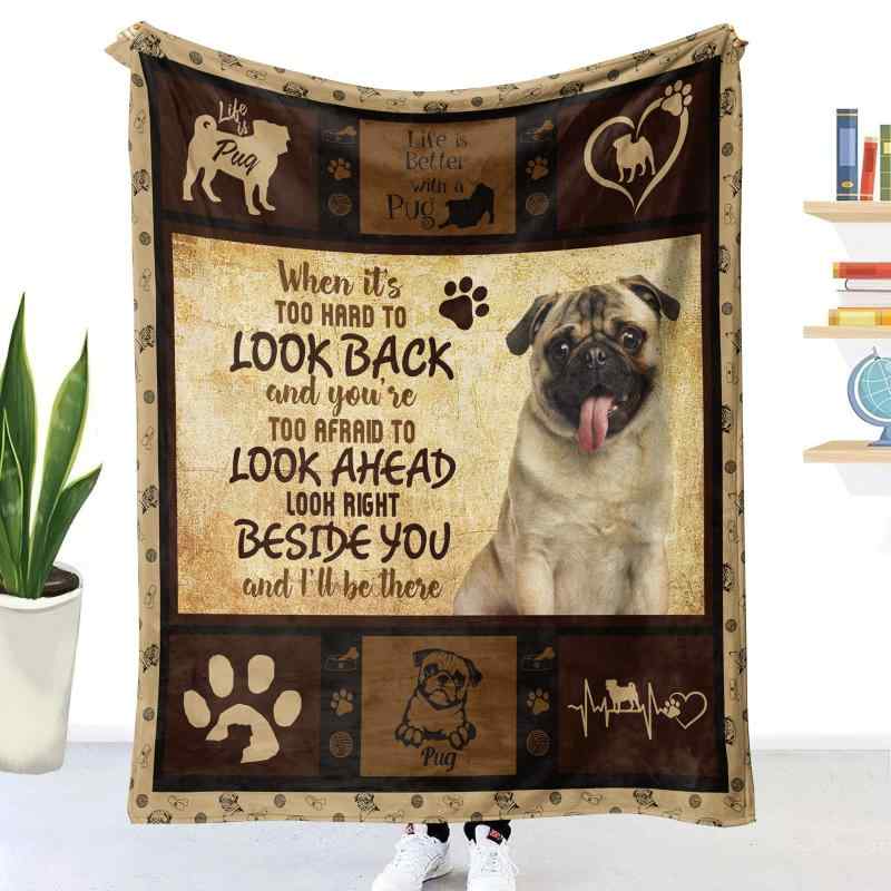 ブランケット 毛布 フランネル 厚手 あったか 3Dプリント 犬柄 ドッグ柄 お昼寝 冬用 冷房対策 ひざ掛け ソファカバー ペット用 リビング 寝室 モダン ポリエステル 柄物