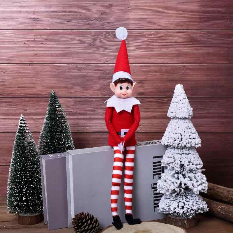クリスマス装飾品 エルフドール ぬいぐるみ 長い鼻 長い脚 座りポーズ 書棚 卓上飾り オーナメント 不織布 欧米風 かわいい おしゃれ ユニーク リビング 寝室 玄関 デコレーション ギフト プレゼント マスコット