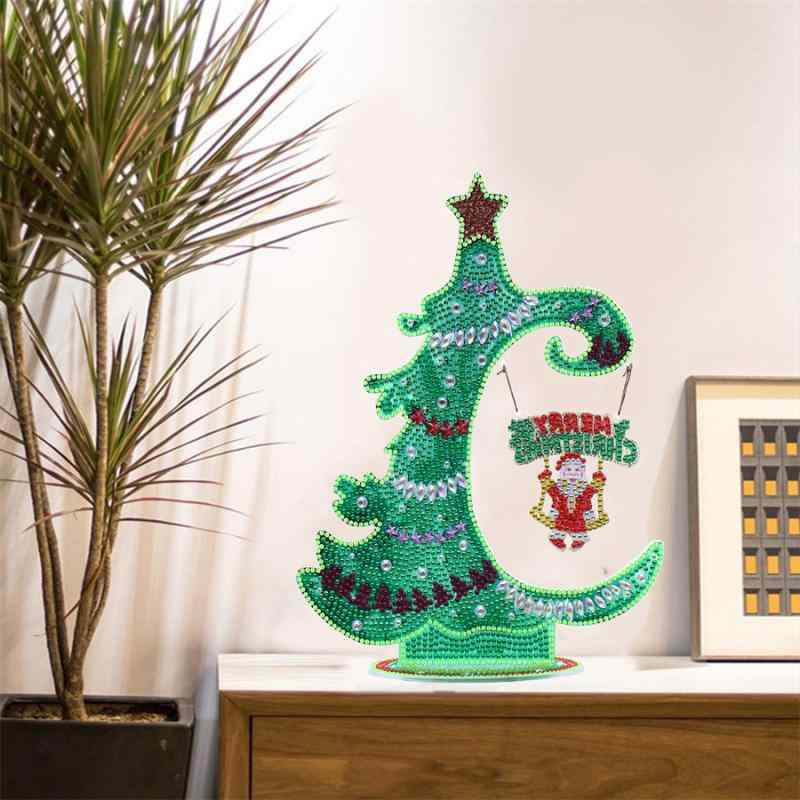 ダイヤモンドアート オーナメント クリスマス飾り アクリル製 夜光 蓄光 変形デザイン DIY 手作りキット 吊り下げ ウォールデコ インテリア 置物