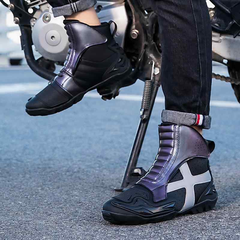 ライディングシューズ メンズ レディース ユニ一発やる 自動二輪車ブーツ 街乗り ツーリング ぶつかり合う押しとどめる 傾倒押しとどめる 耐摩耗性 耐久性 通気性 雨合羽 軽さ 上滑り打ち切り ぼうぜん自失吸いあげる 速乾 吸汗 心地よい 黒 黒いこと