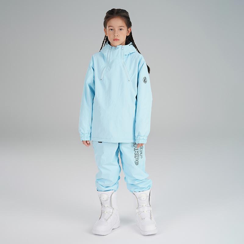 スキーウェア スノボウェア キッズ 子供用 男女兼用 上下セット 保温 防寒 防水 防風 透湿 耐摩耗性 雪遊び スノーボード ウィンタースポーツ アウトドア ブルー系 グリーン系 ブラック