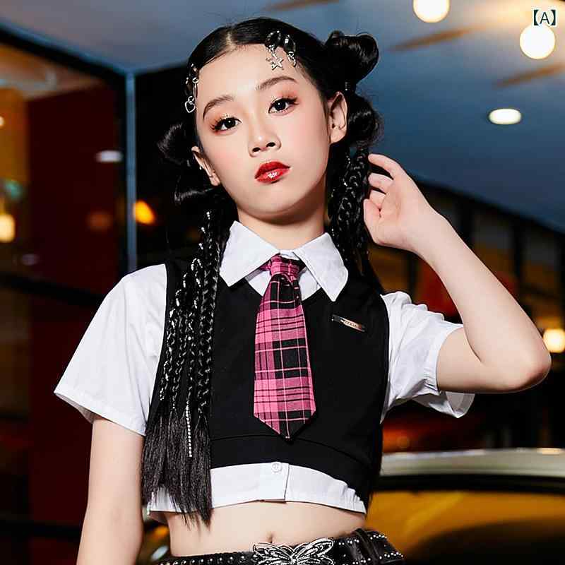 ダンスウェア 女の子 ガールズ ジャズダンス 衣装 練習着 発表会 レッスン着 パフォーマンスウェア ヒップホップ ストリートダンス おしゃれ トレンド ファッションショー ランウェイ ステージ衣装 ポリエステル ジュニア キッズ 8歳以上 140cm対