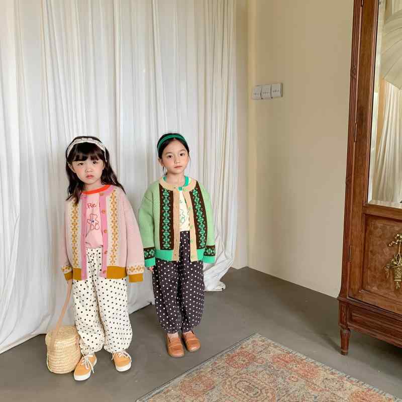 ニット キッズ 男の子 女の子 子供 韓国風 レトロ シンプル カジュアル セーター カーディガン 羽織り 綿 コットン ラウンドネック 長袖 シングルボタン 普段使い お出かけ 通園 通学