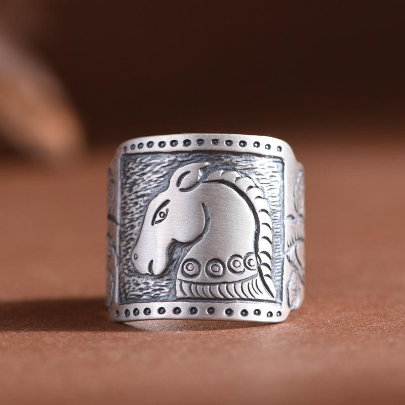 楽天市場】リング 唐草 純銀 U-02旧廃 指輪 フリーサイズ 肥後象嵌