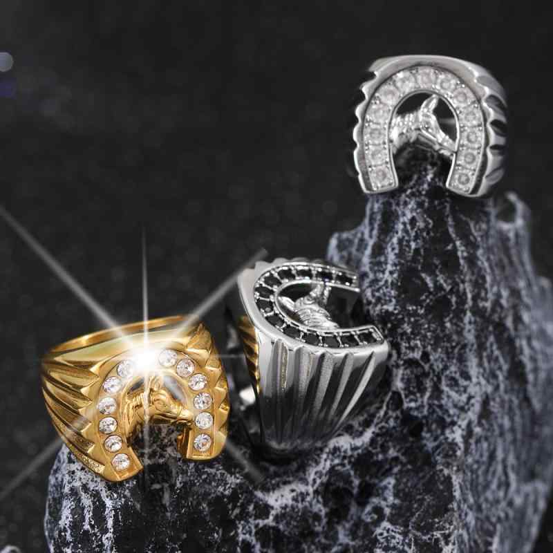 楽天市場】メンズ シルバーアクセサリー ホースシュー 馬蹄 リング