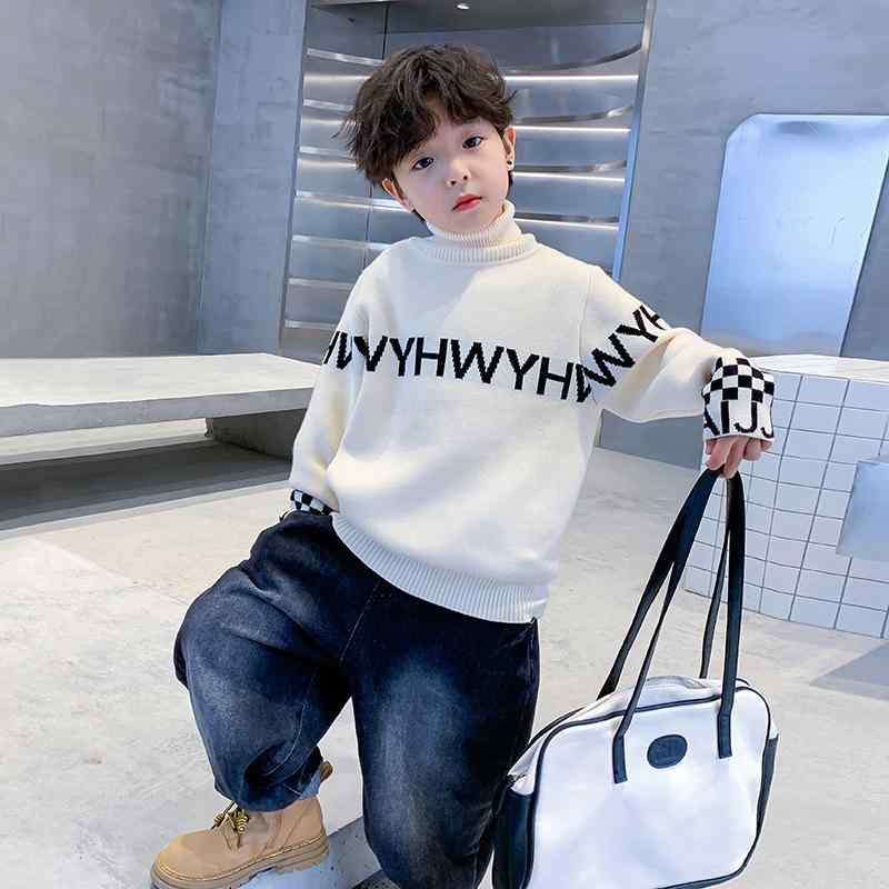 ニット 男の子 ハイネック 裏起毛 厚手 セーター 子供服 ジュニア タートルネック トップス 冬 防寒 暖かい アクリル プルオーバー 長袖 普段使い 通学 カジュアル おしゃれ 黒 杏
