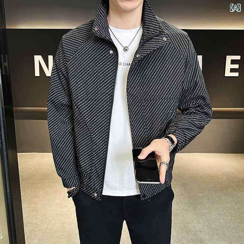 ジャケット メンズ スタンドカラー フード付き アウター 薄手 カジュアル 春秋 コーデュロイ 耐摩耗性 韓国風 スリムフィット ブラック カーキグリーン