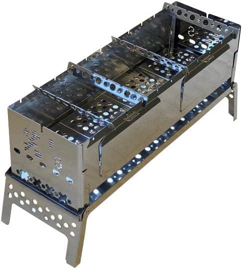 笑's (ショウズ) コンパクト焚き火グリル B-VI-DUO SHO-009-00,焚火台, バーベキュー, BBQ, コンロ, 折りたたみ式, コンパクト収納, 日本製, 工場直売, FACTRY PRIDE
