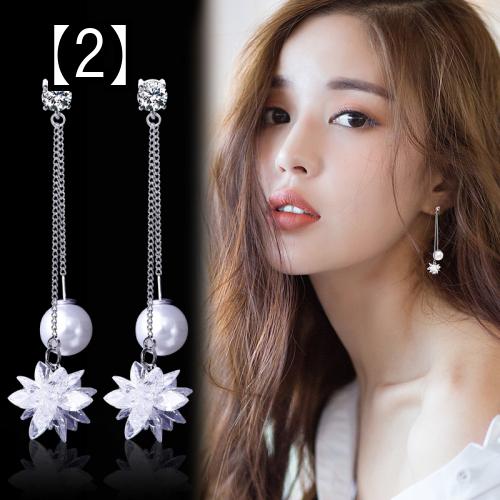ピアス 金属アレルギー レディース ジュエリー アクセサリー ピアス 女性 シンプル ロング パール クリスタル スターリング シルバー