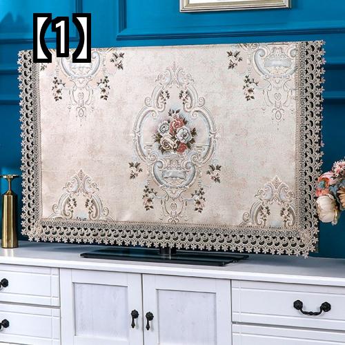 お買い得 テレビカバー 液晶 保護 Tv ダストカバー 布 おしゃれ インテリア クロス 洋風 ヨーロピアン レース 花