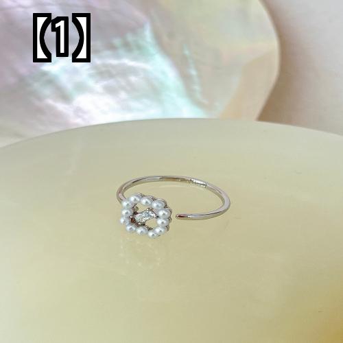 パール リング 指輪 レディース アクセサリー フォーマル カジュアル デイリー おしゃれ ギフト プレゼント ノット 人差し指 宝石 高級ブランド