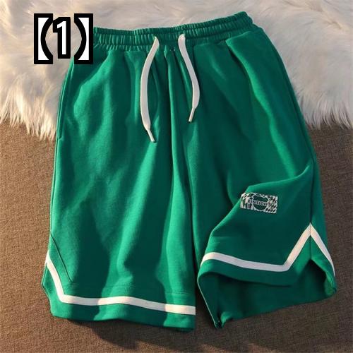 【楽天市場】メンズ ハーフパンツ バスケットボール バスケ ショーツ スポーツ 短パン アメリカン ストリート 速乾 カジュアル 緑 黒
