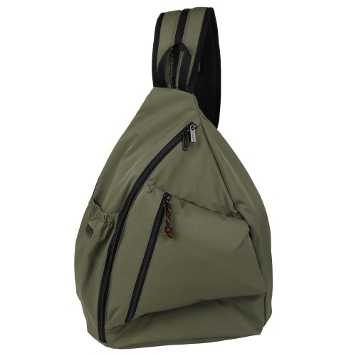 [ユニバーサルオーバーオール] 撥水 ショルダーバッグ 15L おにぎり型・ノートパソコン収納 UVO-212 KHAKI FR