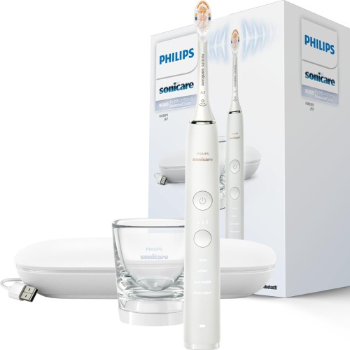 フィリップス 電動歯ブラシ ソニッケアー モンドクリーン9000 (携帯用トラベルケース/充電器用グラス付き) HX9911/67 ホワイト