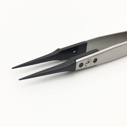 Ideal-tek カーボンファイバーピンセット チップ交換型 ID-5CPR /1-9915-04