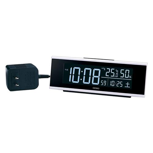 セイコークロック(Seiko Clock) 置き時計 目覚まし時計時辰儀 電磁波 デジタル 遣り取り式 色合い液晶 つづき物C3 白 本体大きさ:6.3×17.4×4.6糎 DL307W