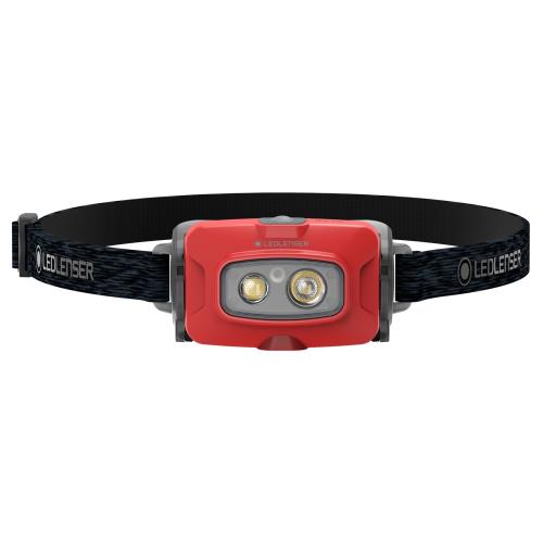 Ledlenser(レッドレンザー) led 前照灯 申し受ける式 HF4R Core Red 最大限度500ルーメン 晴れ晴れしい IP68 雨合羽 小型 72g 軽さ 赤いこと補欠選手点火装置 御釣り 山登り 難民キャンプ アウトドア やり方用 502792