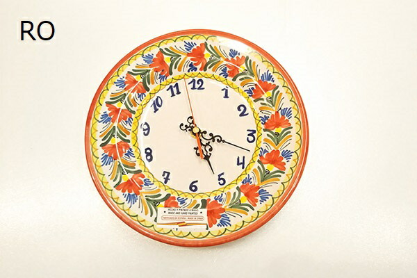 Granada かわいいスペイン陶器 絵皿時計 掛け時計 時計 24 5cm スペイン陶器 トレド製 手描き カラフル プレゼント ギフト 引っ越し祝い 結婚祝い Bouncesociety Com