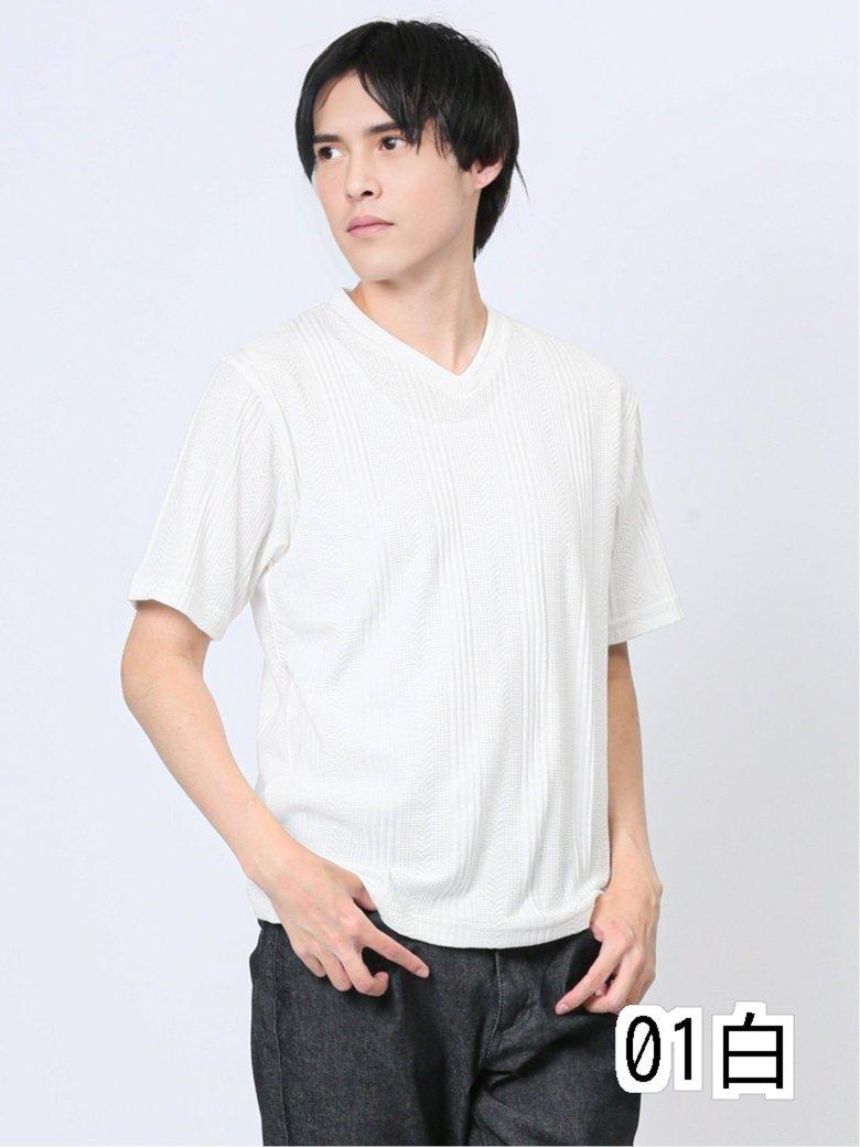 リンクスジャガードコンビTシャツ main image 1