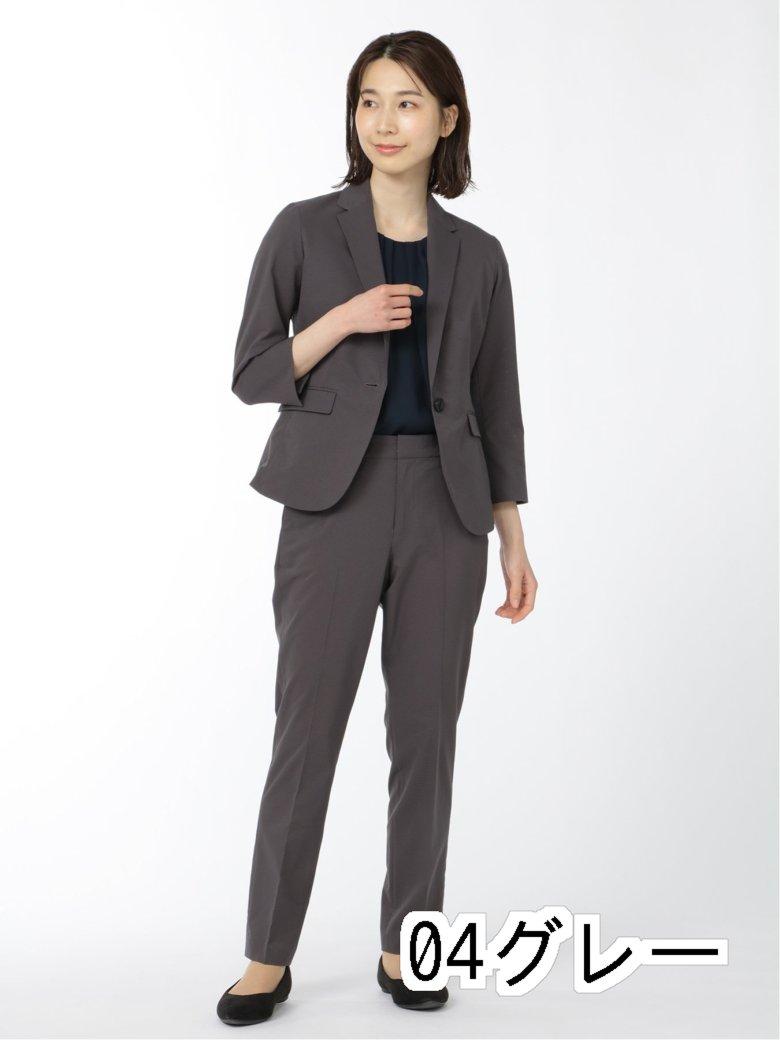 クールドッツ Cool グレー Dots セットアップ 1ボタン7分袖ジャケット ビジネススーツ レディース スーツ