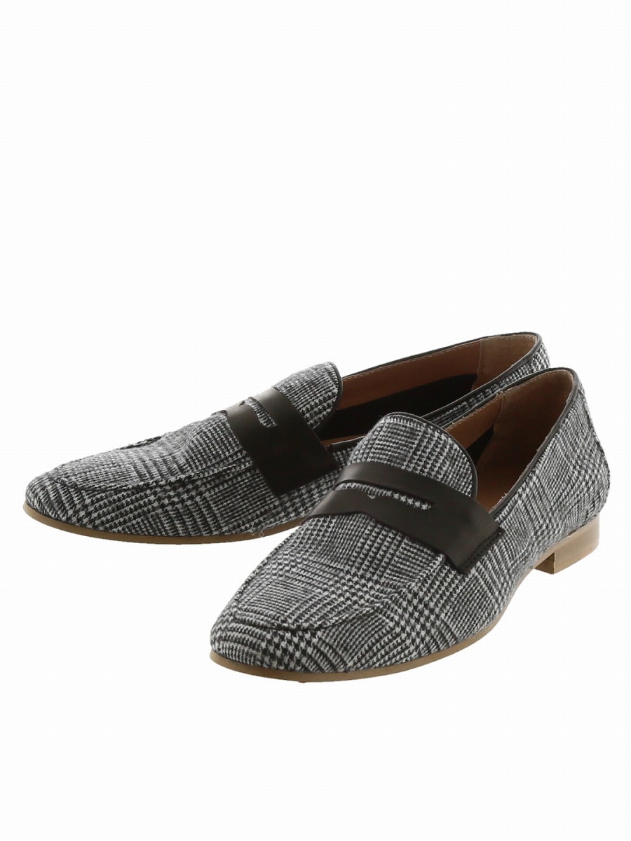 手数料安い メンズ Made In Portugal ハウンドトゥース ローファー ローファー タカキュー 店 新作モデル Cfmi Tg