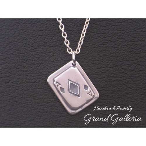 【楽天市場】【送料無料】【Grand Galleria グランドガレリア】 ダイヤのエース トランプ ネックレス ペンダント チェーン35