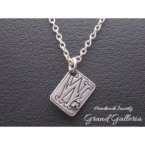 アルファベットネックレスW シルバー925 【刻印無料】 アルファベット イニシャル W ネックレス ペンダント シルバーアクセサリー メンズ ユニセックス 選べる 天然石 誕生石 ハンドメイド クリスマス 誕生日 プレゼント ジュエリーボックス Grand Galleria グランドガレリア｜Grand Galleria