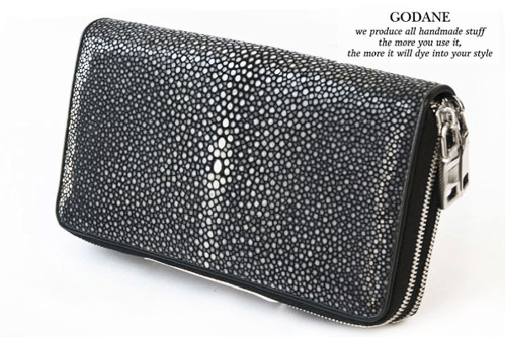 楽天市場】ゴダン GODANE ガルーシャ革 ラウンドファスナー長財布