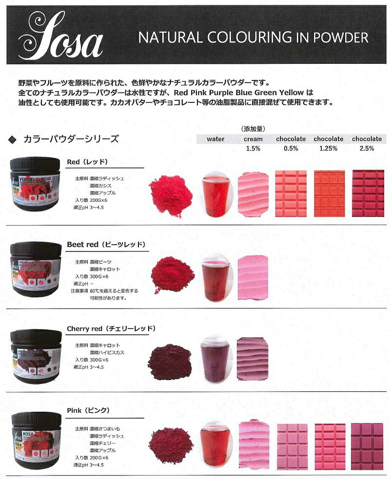 楽天市場 ナチュラルカラーパウダー Beet Red ビーツレッド 300g入 Sosa社製 水性天然色素 自由が丘グランシェフ 楽天市場店 楽天市場 ナチュラルカラーパウダー Beet Red ビーツレッド 300g入 Sosa社製 水性天然色素 自由が丘グランシェフ 楽天市場店