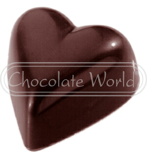 黒茶型,ChocolateWorld1417,ハート型 heart,3.3cm×3珊（11ｇ）24取バレンタイン制限事項 調理器具・製菓器具-チョコレート型
