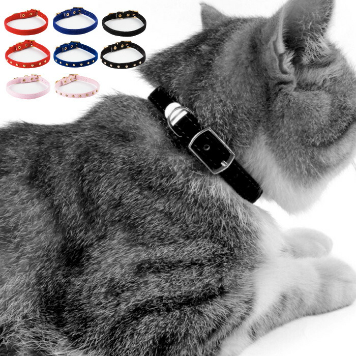 楽天市場 猫の首輪 猫首輪 猫 首輪 柔らかい 可愛い ベルベット ペット用品 ペットグッズ 猫用品 猫用 おしゃれ ドットスタッズ 鈴 鈴付き レッド ブルー ブラック ピンク 赤 黒 青 スタッズ 迷子 目印 Grand Cinc